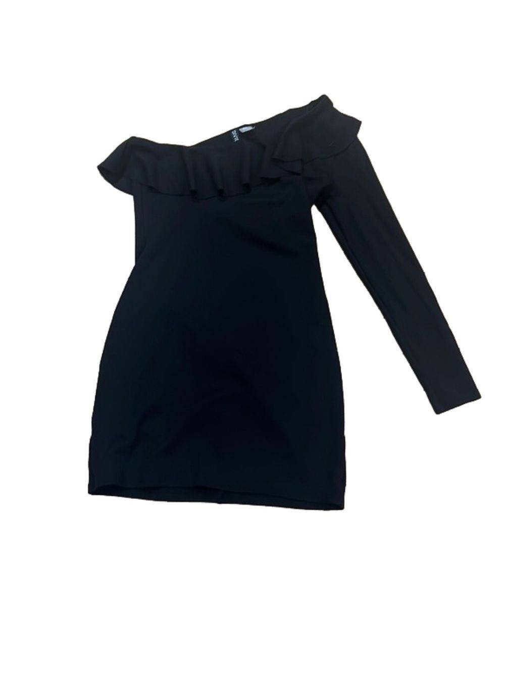 Divided Black One Sleeve Mini Dress Size 6